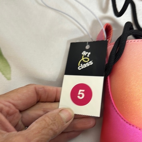 Art Class Pink and Orange Combat Boots with Lace-Up Design - Picture 2 of 9